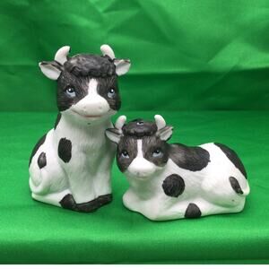 Ceramic Cow Salt and Pepper Shaker Set